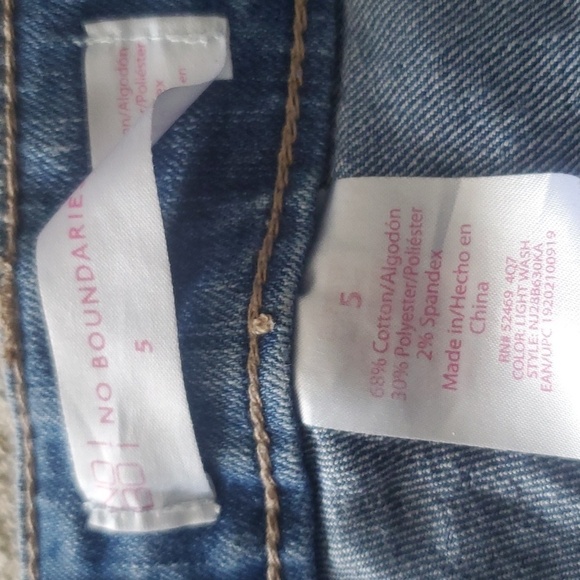 No Boundaries short shorts Jean Blue size 5 juniors - Picture 3 of 5